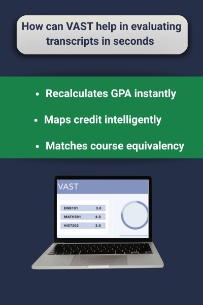 How VAST helps in transcript evaluation